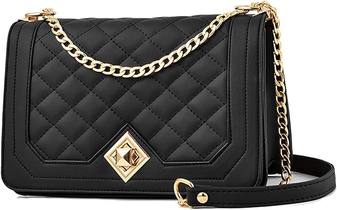 Crossbody Bags for Women Small Handbags PU Leather Shoulder Bag Ladies Purse Evening Bag Quilted ... | Amazon (US)