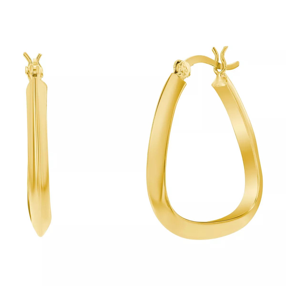 Argento Bella Triangle-Shaped Hoop Earrings | Kohl's