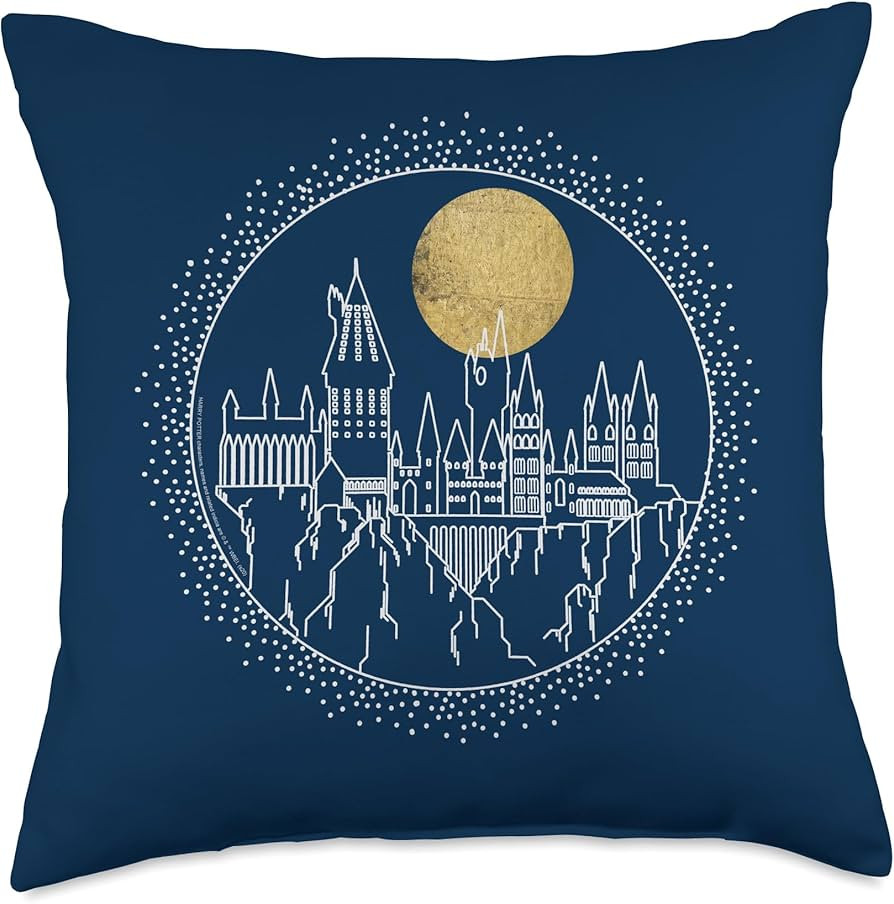 Harry Potter Hogwarts Full Moon Line Art Throw Pillow | Amazon (US)