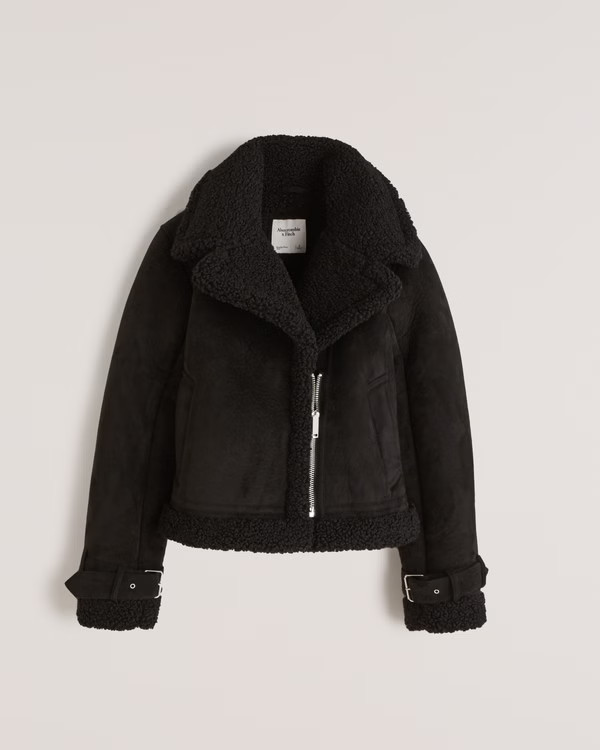 Shearling Aviator Jacket | Abercrombie & Fitch (US)
