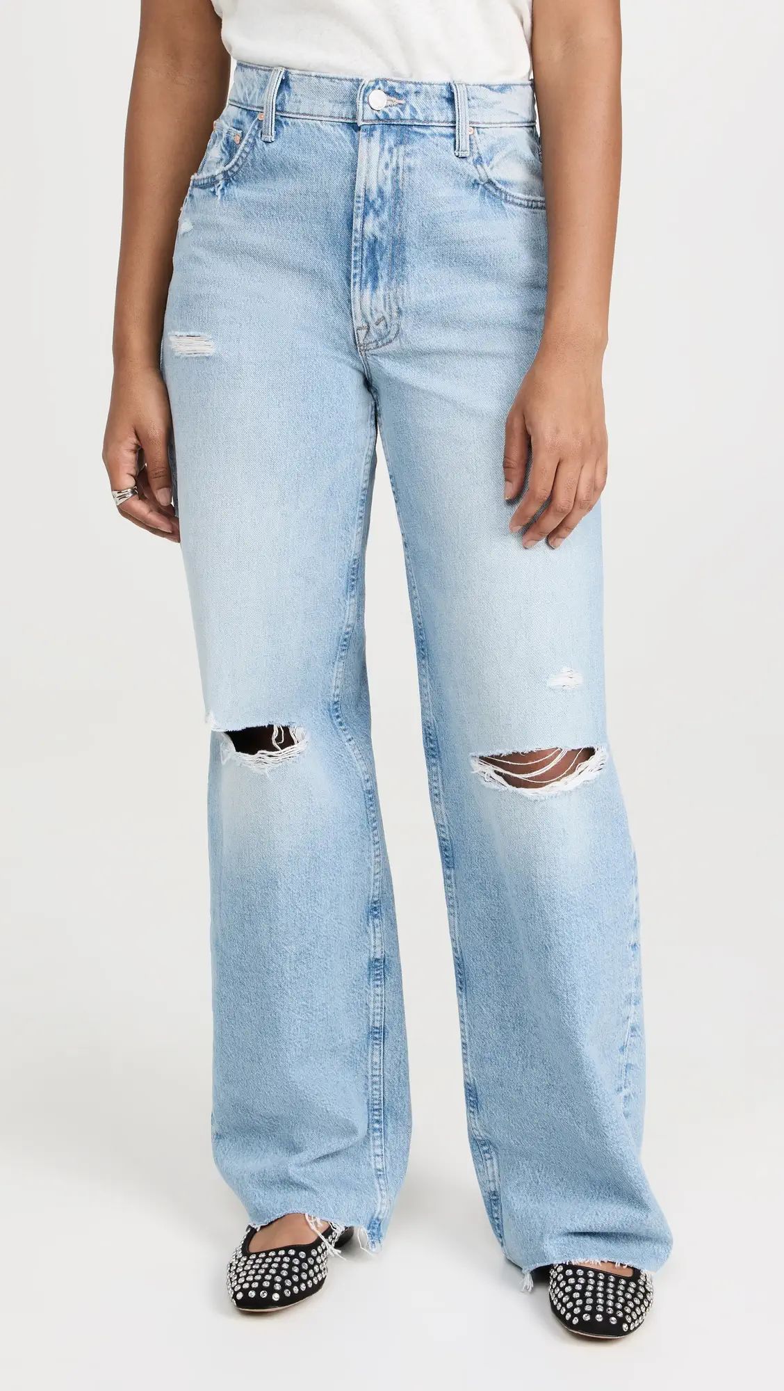MOTHER Spinner Zip Heel Chew Jeans | Shopbop | Shopbop