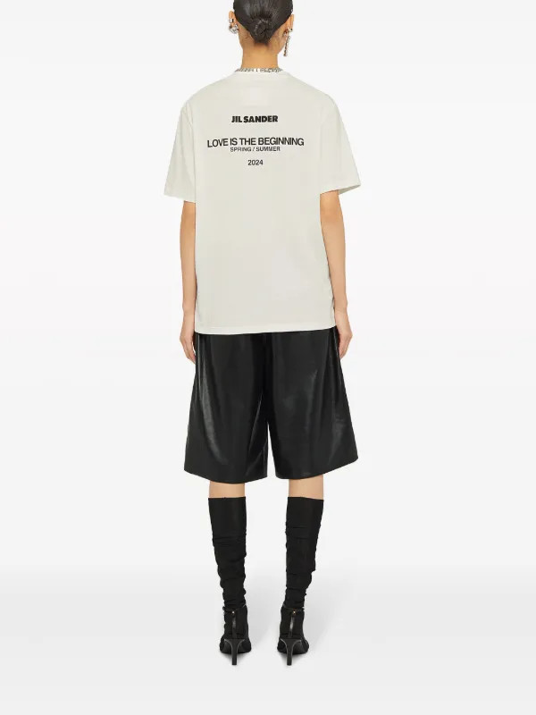 Jil Sander Lambskin Leather Bermuda Shorts | Black | FARFETCH UK | Farfetch Global
