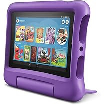 Fire 7 Kids tablet, 7" Display, ages 3-7, 16 GB, (2019 release), Purple Kid-Proof Case | Amazon (US)