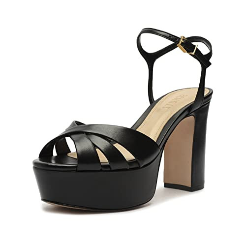 SCHUTZ Women's Keefa Platform Heels, Black, 8 Medium US | Amazon (US)