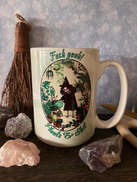 Fu** Yeah, Plants and Sh** 15 Ounce Mug | Funny Mug | Witch | Houseplants | Etsy (US)