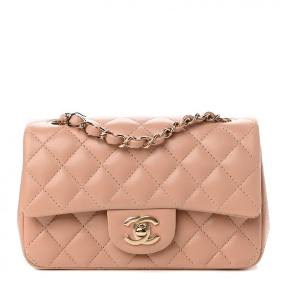 CHANEL

Lambskin Quilted Mini Rectangular Flap Beige | Fashionphile