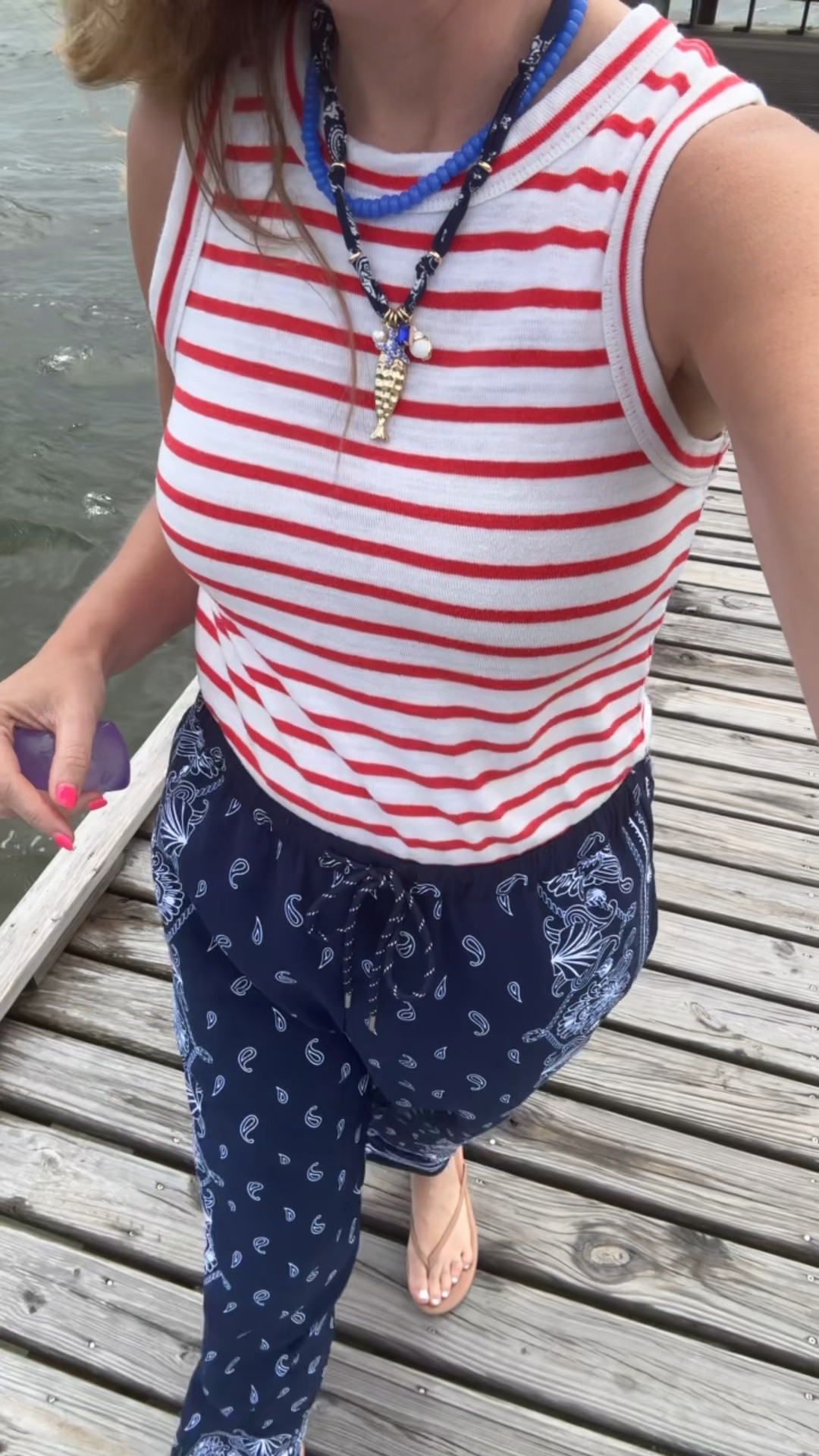 The most comfortable wide leg bandana print pants from Macys! In size M