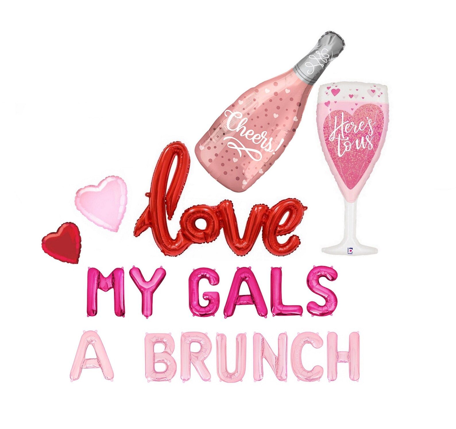 Galentines Day Brunch Balloons Valentines Day Party | Etsy | Etsy (US)