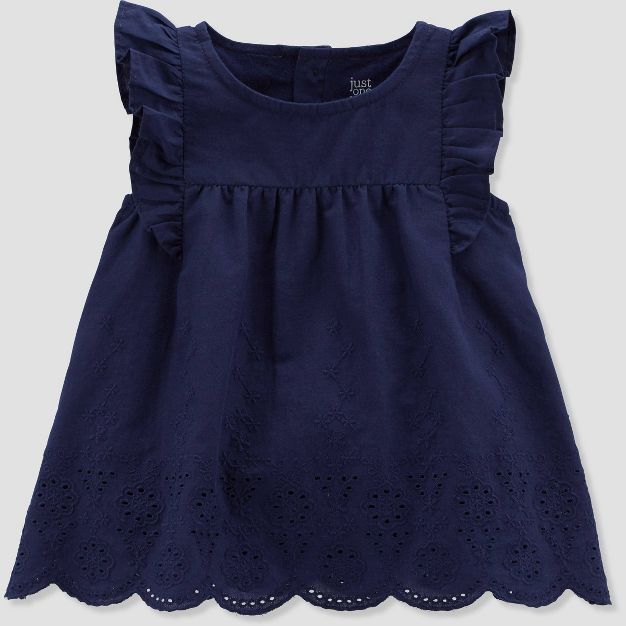 Baby Girls' Eyelet Sunsuit - Just One You® made by carter's Navy | Target