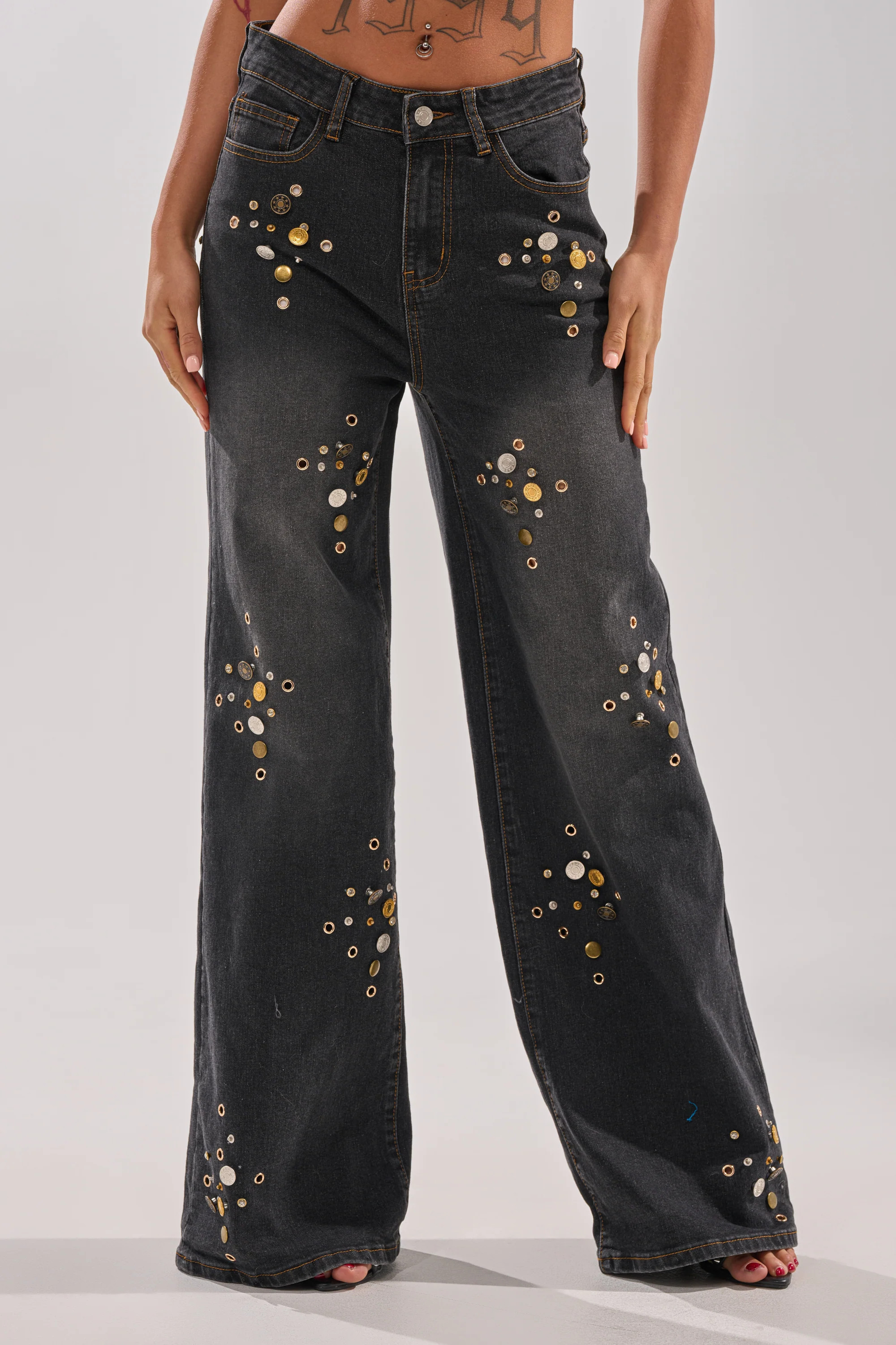 SPACE AND TIME STUDDED DENIM | AKIRA