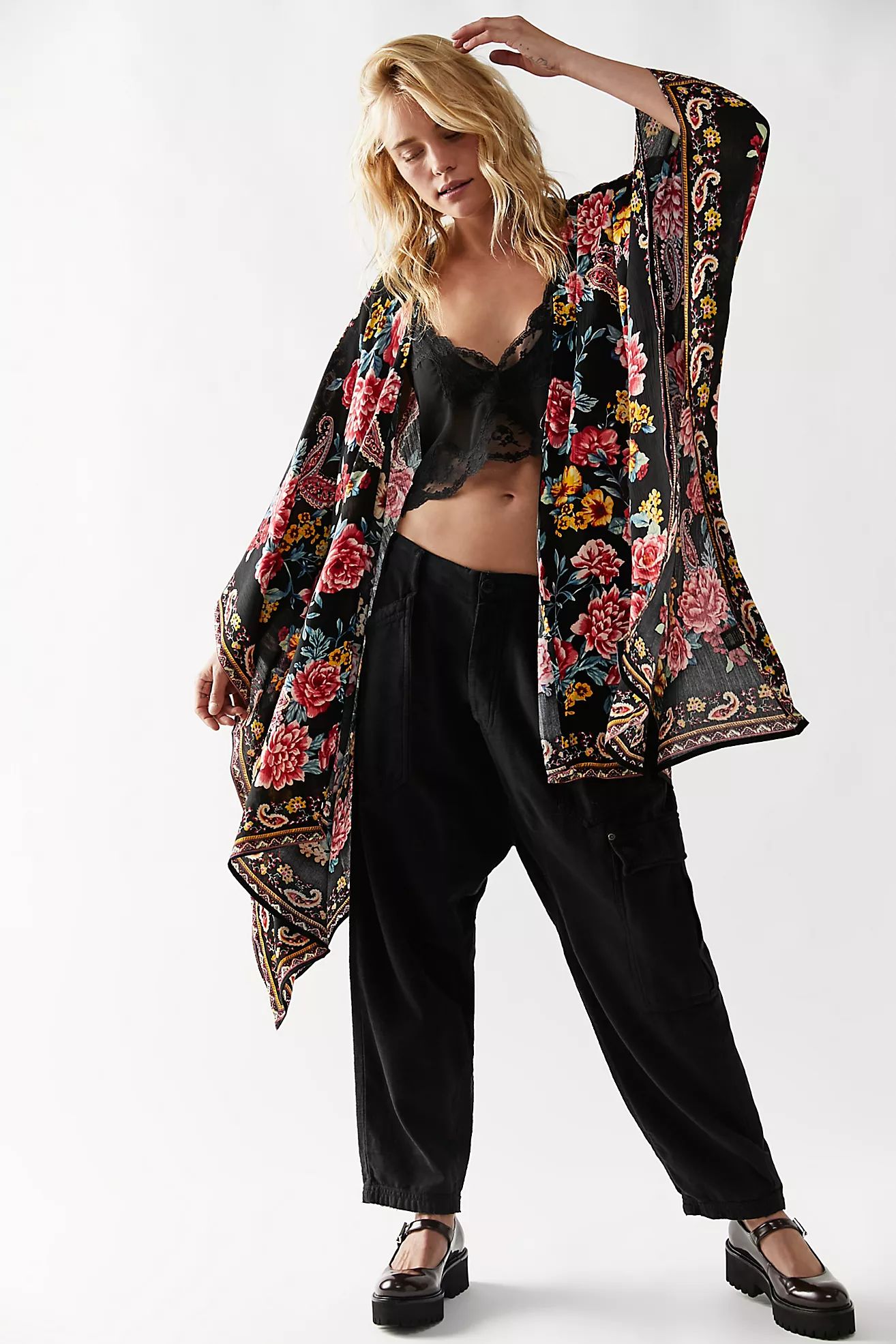 Dynasty Floral Print Kimono | Free People (Global - UK&FR Excluded)
