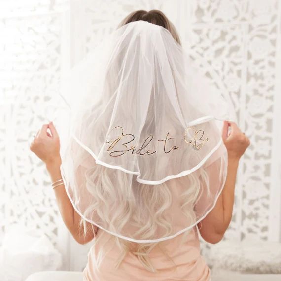 Bride Veil Bachelorette Party Veil Bridal Shower Veil Bride to Be Veil   (EB3296BTB) | Etsy (US)