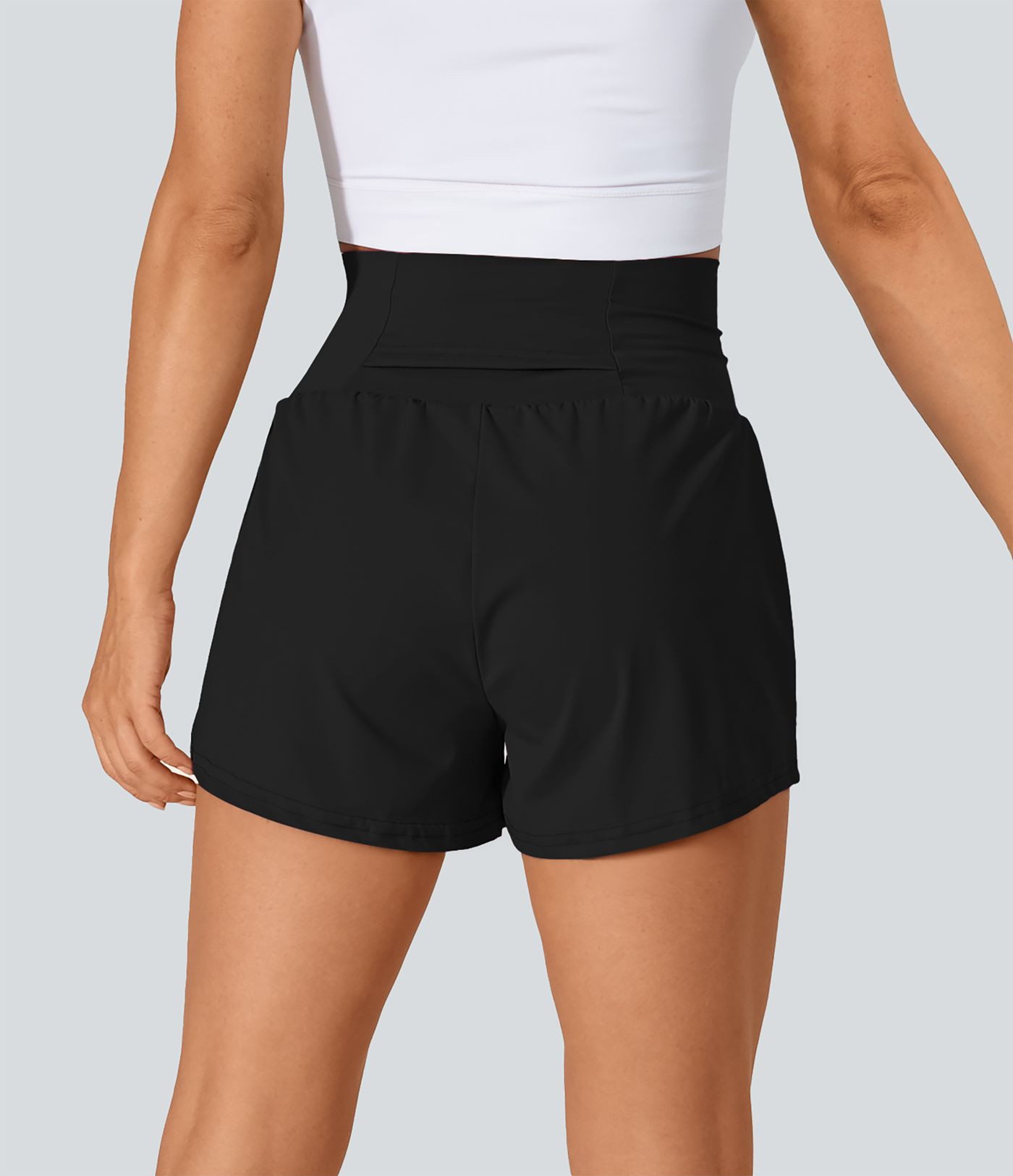 Women\u2019s SoftlyZero\u2122 Airy Super High Waisted 2-in-1 Cool Touch Yoga Shorts with Pockets ... | HALARA