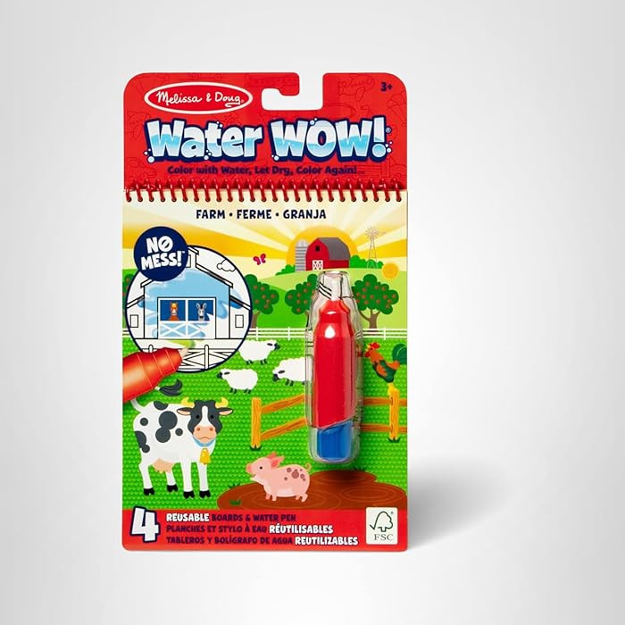 Melissa & Doug Water Wow! Mess Free Coloring Book, Reusable Water-Reveal Activity Pad, On The Far... | Amazon (US)