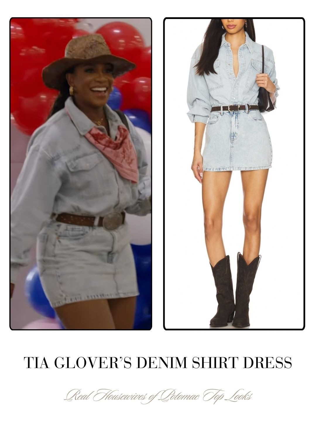 Tia Glover’s Denim Shirt Dress 