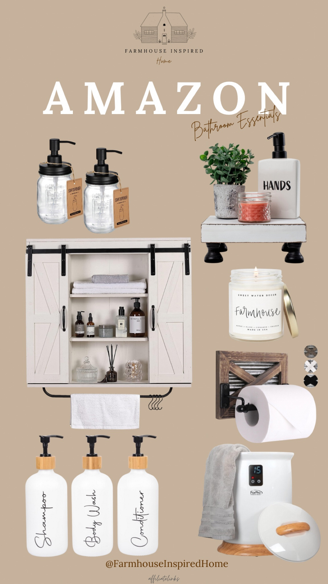 Our favourite Bathroom Picks in the Farmhouse Style! #founditonamazon

#LTKhome #LTKSeasonal #LTKsalealert