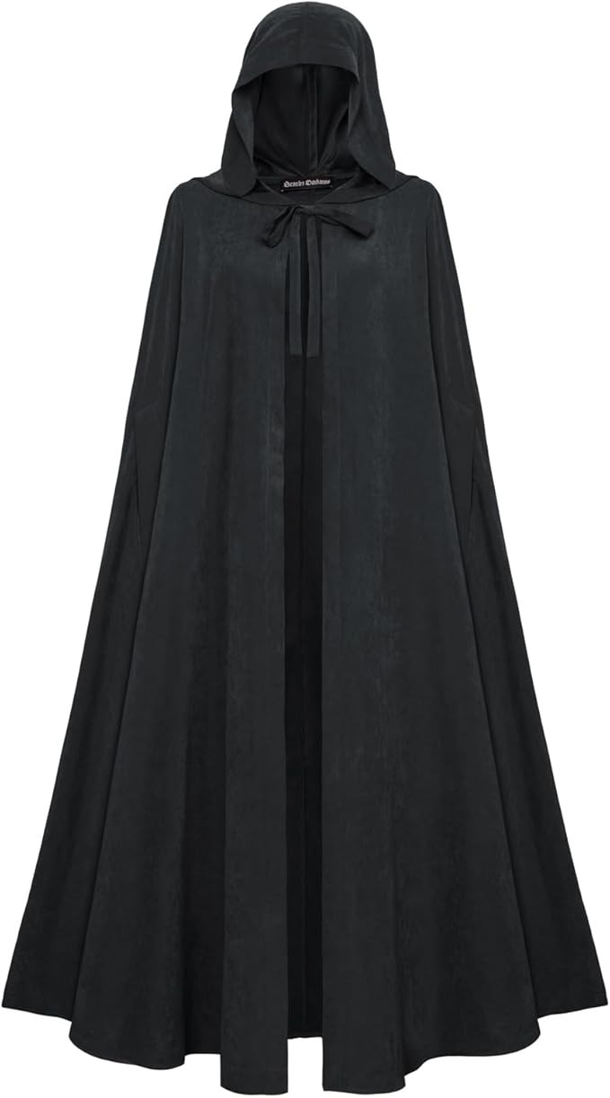 Scarlet Darkness Women Renaissance Hooded Cape Medieval Cloak Hobbit Halloween Costume | Amazon (US)