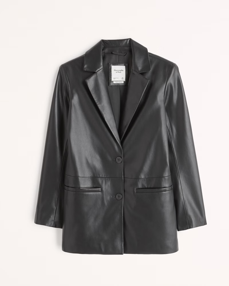 Vegan Leather Blazer | Abercrombie & Fitch (US)
