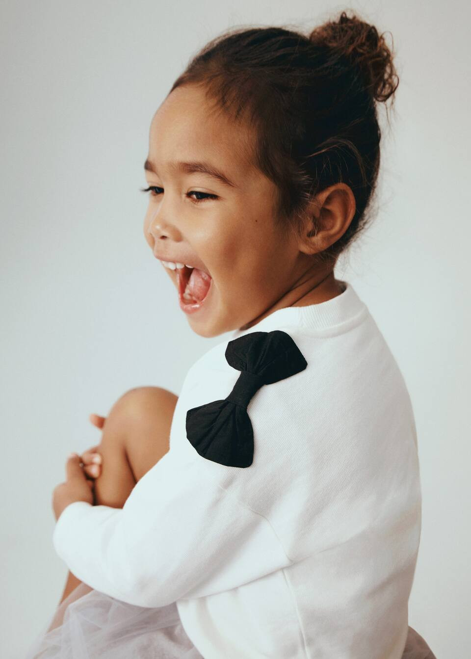 Bow cotton sweater -  Girls | Mango Kids USA | MANGO (US)