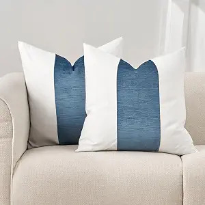 EVERGRACE x Kinsey Walsh Signature Velvet Panel Cotton Pillow Covers Set of 2, Decorative Pillow ... | Amazon (US)