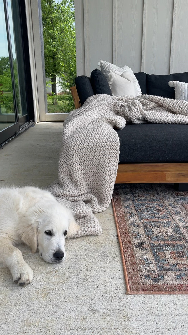 Our outdoor master patio is my little end-of-day sanctuary We cozied it up with the…
