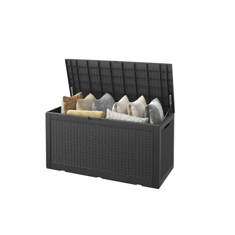 BiFanuo 100 Gallon Resin Deck Box, Lockable Outdoor Storage Container, Water Resistant for Patio ... | Walmart (US)