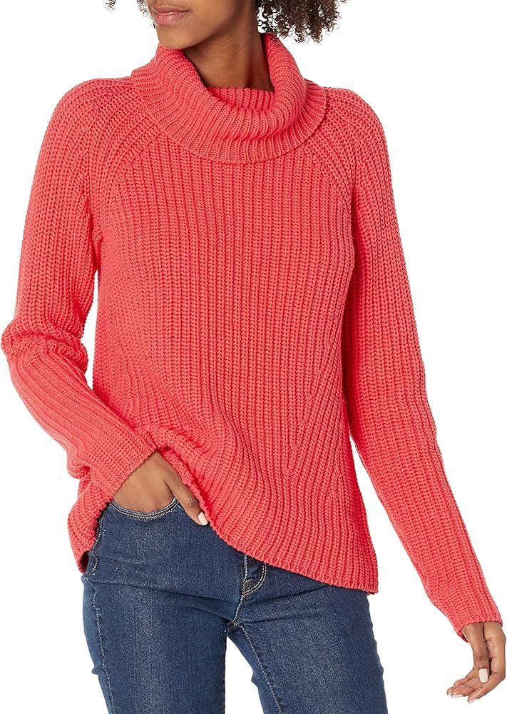 Amazon Brand - Goodthreads Women's Cotton Shaker Stitch Turtleneck Sweater | Amazon (US)