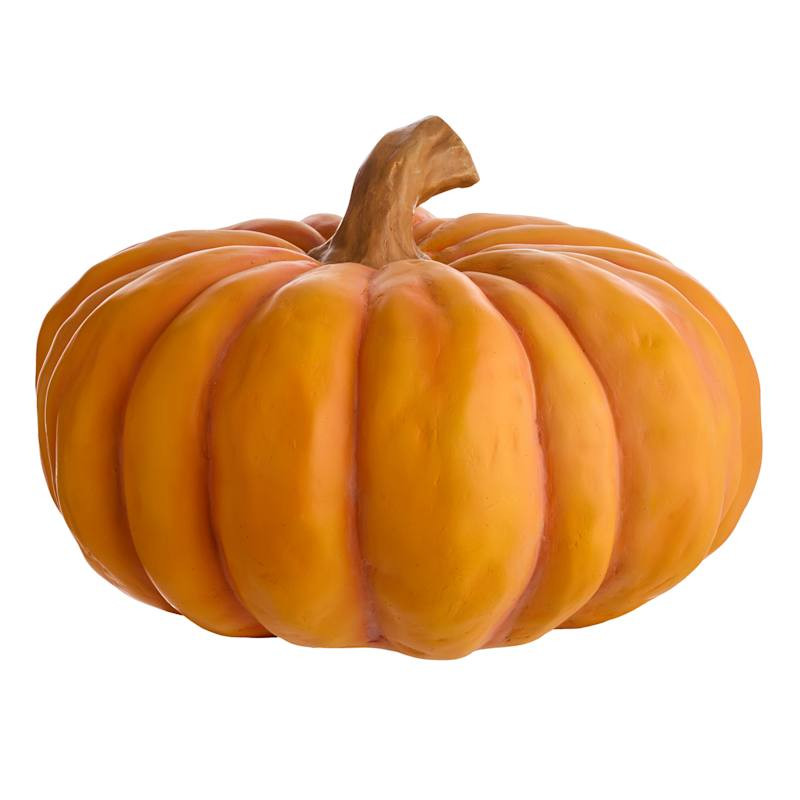 Orange Resin Pumpkin, 12" | At Home