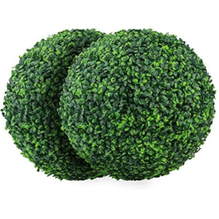 VegasDoggy 2 PCS 15.7 Inch Artificial Boxwood Balls Topiary - UV Protected 4 Layers Faux Plants Deco | Amazon (US)