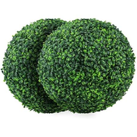 VegasDoggy 2 PCS 15.7 Inch Artificial Boxwood Balls Topiary - UV Protected 4 Layers Faux Plants Deco | Amazon (US)