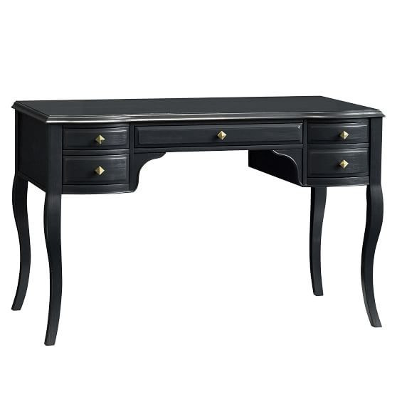 The Emily & Meritt Lilac Desk, Asphalt Gray | Pottery Barn Teen
