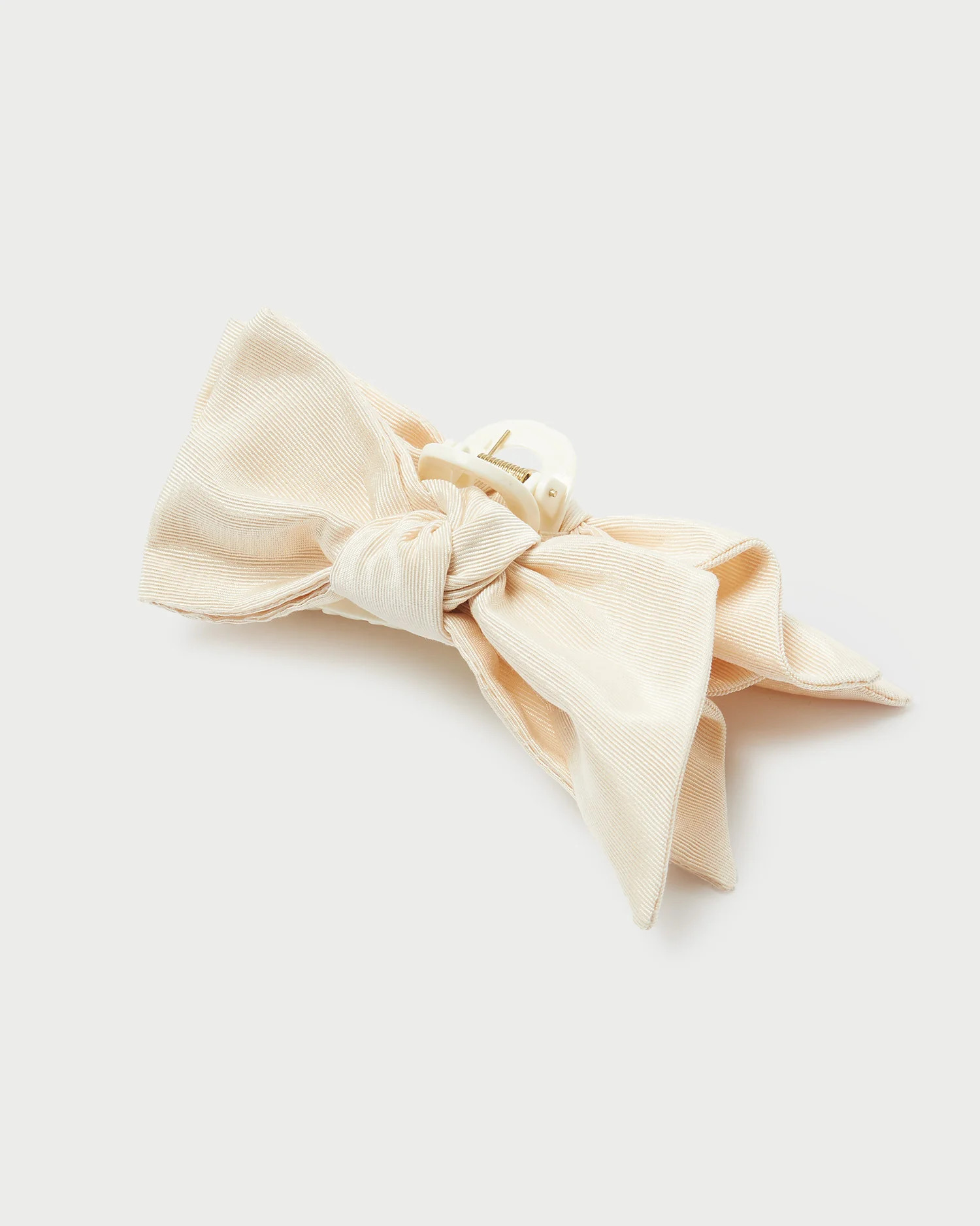 Anika Vanilla Moiré Bow Clip | Loeffler Randall