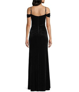 Velvet Off The Shoulder Sweetheart Neck Bustier Dress | Dillard's