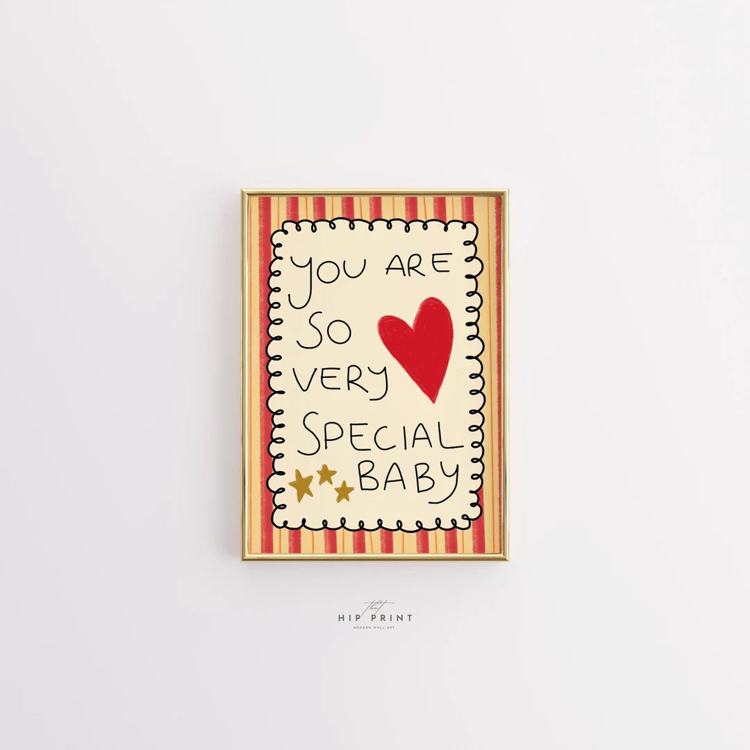 Special Baby Nursery Wall Art, Inspirational Quote Print for Kids Room Decor, Playful Printable A... | Etsy (US)