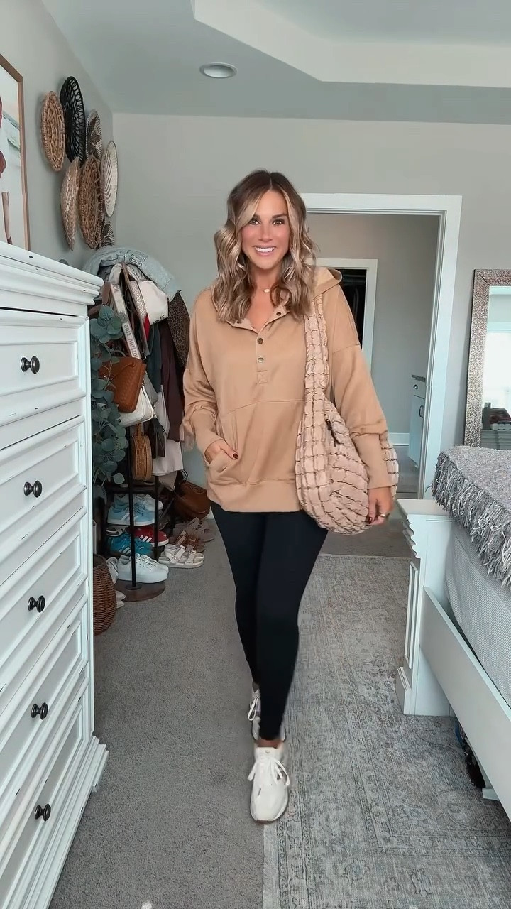 If you love looking put-together but still comfy and casual, you're in the right place! Hey, I’m Hilary, your go-to for affordable, on-the-go, mom-friendly fashion!
I am 5’6 147lbs wearing a size small legging, small top, shoes fit true to size, size medium bra (34C).

#LTKSeasonal #LTKStyleTip