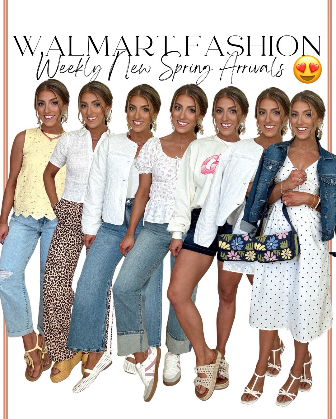 Walmart new arrivals I can’t stop talking about this week 😍
Y’all… this might be one of my favorite Walmart fashion hauls lately. SO many cute spring outfits, matching sets, dresses, denim, and everyday pieces that look like they came from a boutique instead of Walmart.

I found the prettiest spring tops, easy outfits for mom life, the best new jeans, adorable dresses, comfy shorts, and the cutest layering pieces. Everything is affordable but looks so much more expensive — which is exactly why I keep going back every week.

If you love finding budget-friendly outfits that still feel put together, you need to see these new arrivals. Perfect for spring, summer, travel, school drop-off, vacations, and everyday wear.

Everything is linked in my LTK / shop — and a lot of these will sell out fast like they always do.

#walmartfashion #walmartnewarrivals #walmartfinds #walmarthaul #affordablefashion #springoutfits #momstyle #budgetfashion #everydayoutfits #denimfinds #springfashion #lookforless #ltkstyle #ltkfashion #walmartstyle #under20finds #springhaul #walmartclothing #weeklyhaul #fashionforless

#LTKootd #LTKPetite