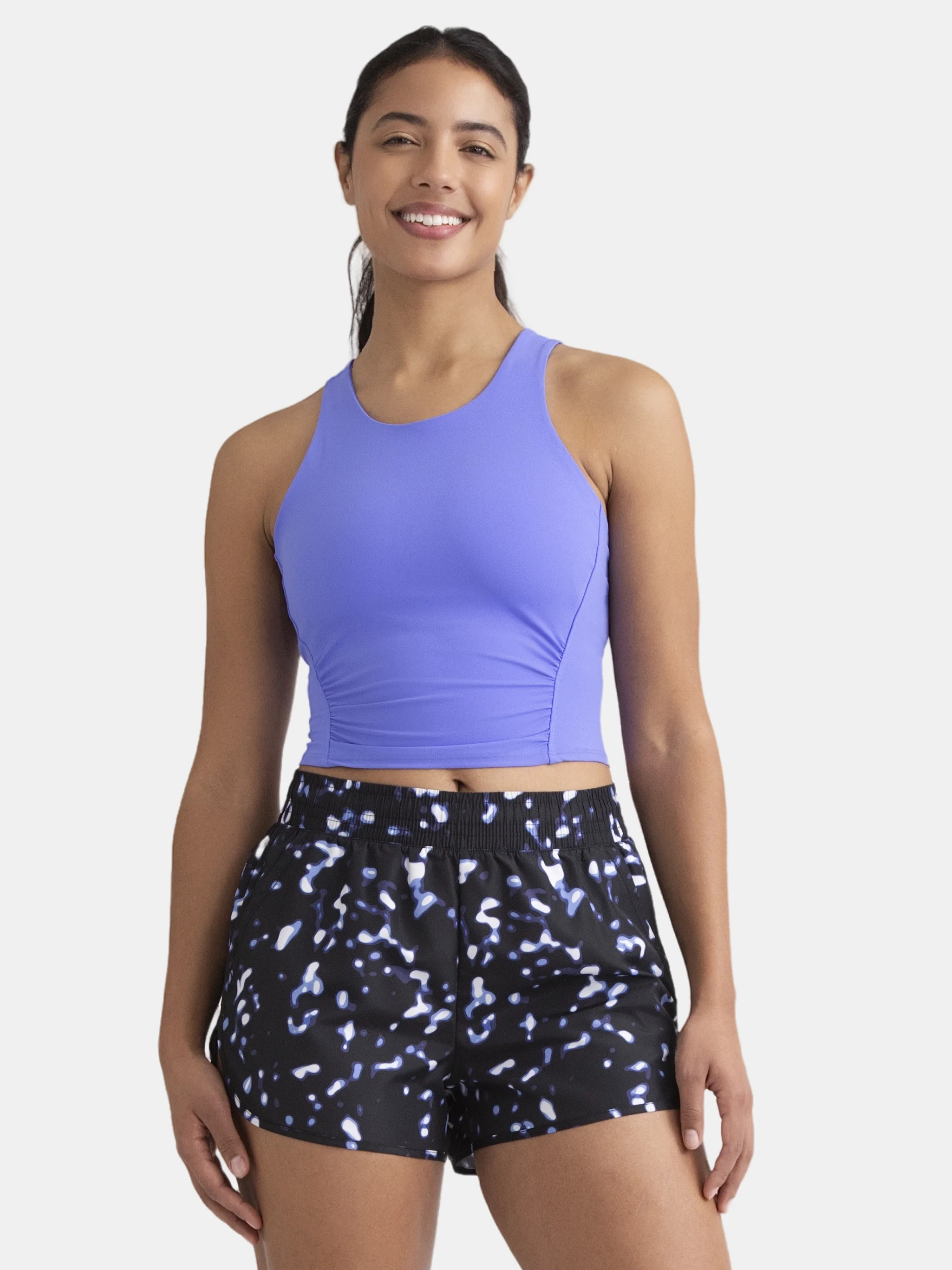 Avia Women's SoftSculpt Ruched Sports Bra, Sizes XS-XXXL - Walmart.com | Walmart (US)