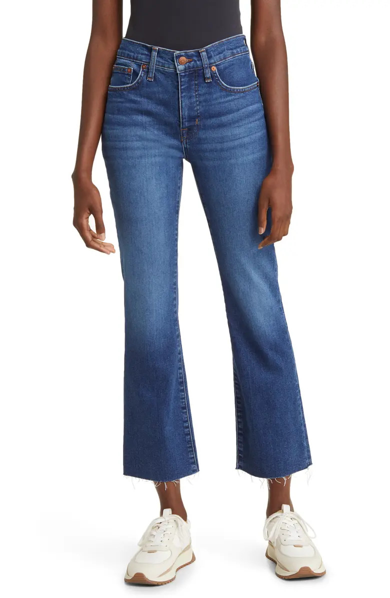 Madewell Kick Out Raw Hem Crop Jeans | Nordstrom | Nordstrom