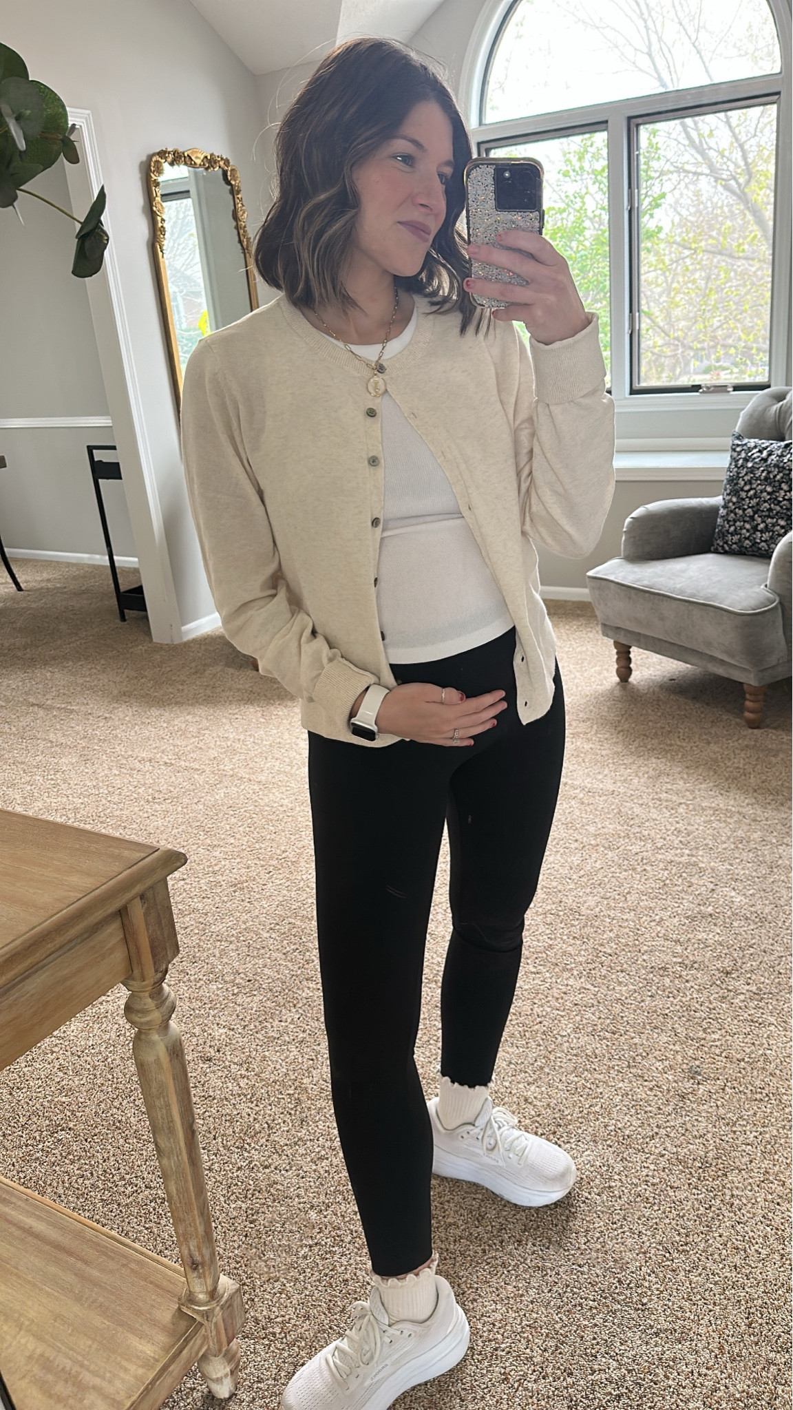 Spring fashion 🌸 

This sweater is the perfect lightweight addition for layering over your basics! Comes in several fun colors. Wearing a L for a more oversized fit. 

Also, how fun are these ruffle socks? 

#LTKstyletip #LTKsalealert #LTKfindsunder50