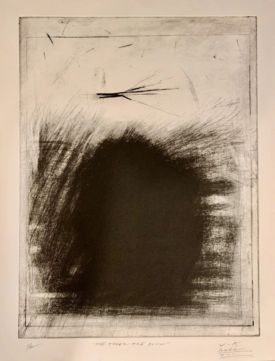 Intaglio aquatint, 'The Trees Are Down'--original etching, copperplate intaglio print, signed art... | Etsy (US)