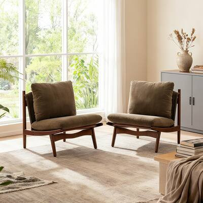 Christopher Knight Home - Set of 2 Vista Wooden Frame Accent Chair | Bed Bath & Beyond