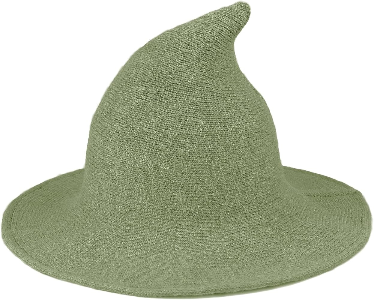 Century Star Women Witch Hat for Halloween Wool Hats Wide Brim Spire Knitted Cap Party and Daily | Amazon (US)