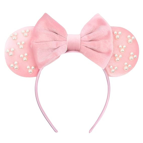 JOYFISCO Mouse Ears Headbands Shiny Bow Mouse Ears Headband Glitter Party Princess Decoration Cos... | Amazon (US)