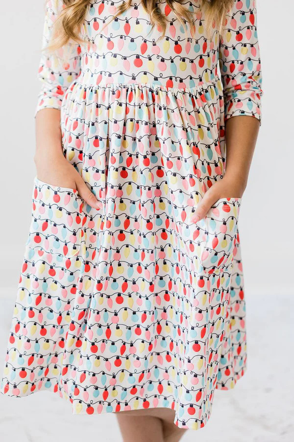 Merry & Bright Pocket Twirl Dress | Mila and Rose