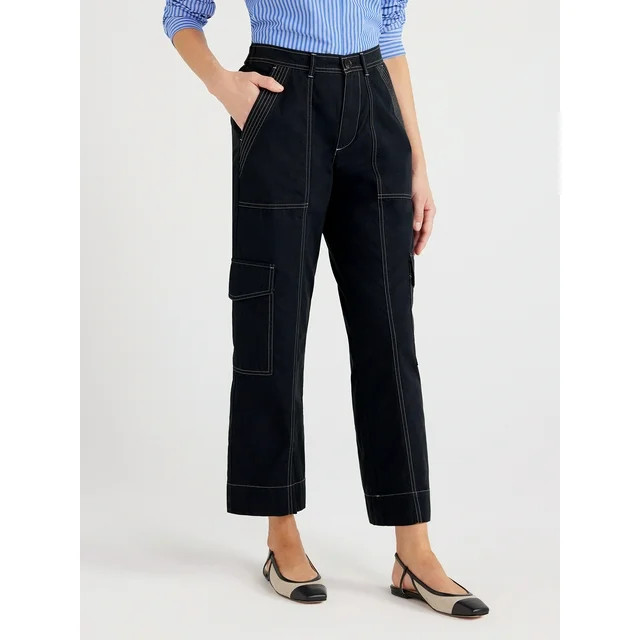 Free Assembly Women’s Cargo Pants, 27” Inseam, Sizes XS-XXXL | Walmart (US)