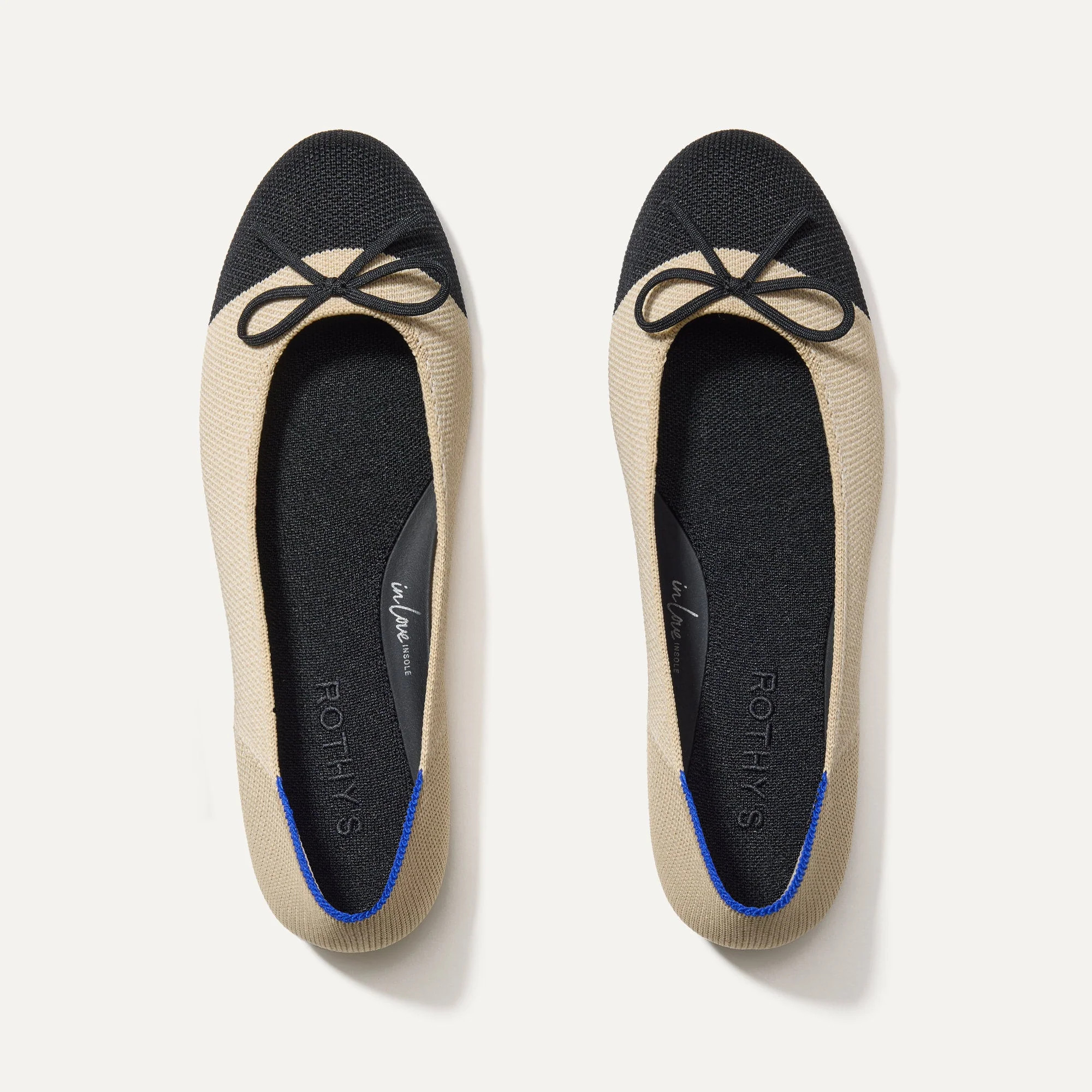 The Ballet Flat in Cream Captoe | Women's Shoes | Rothy's | Rothy's