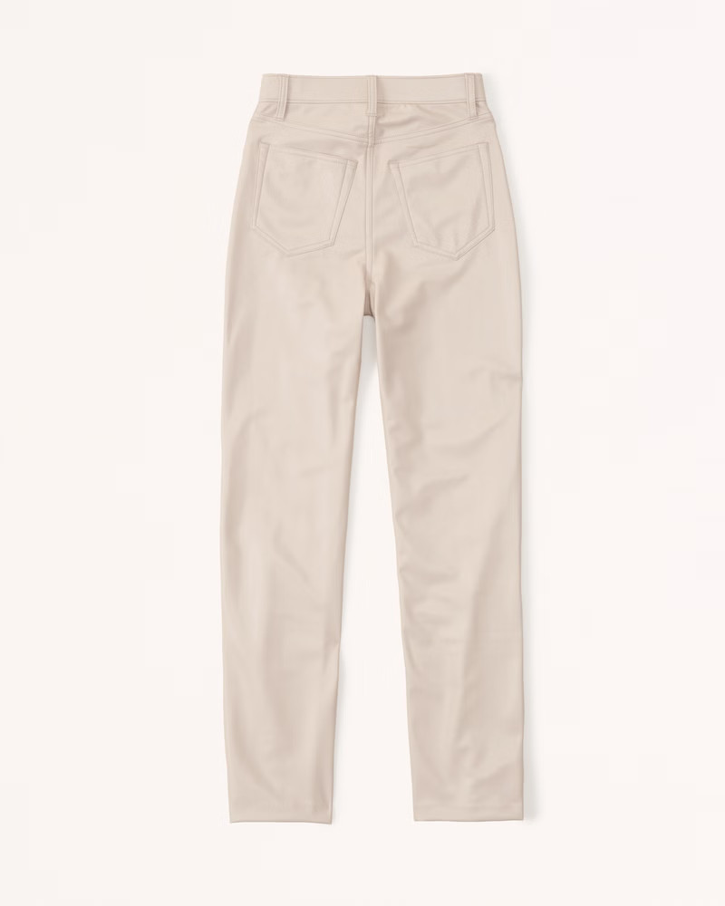 Vegan Leather 90s Straight Pants | Abercrombie & Fitch (US)