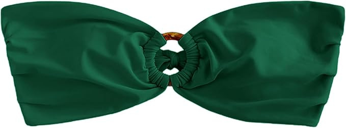 ZAFUL Women's Bandeau Bikini Top Strapless Swimsuit Top O Ring Tie Back Bathing Suit Tops Tube To... | Amazon (US)