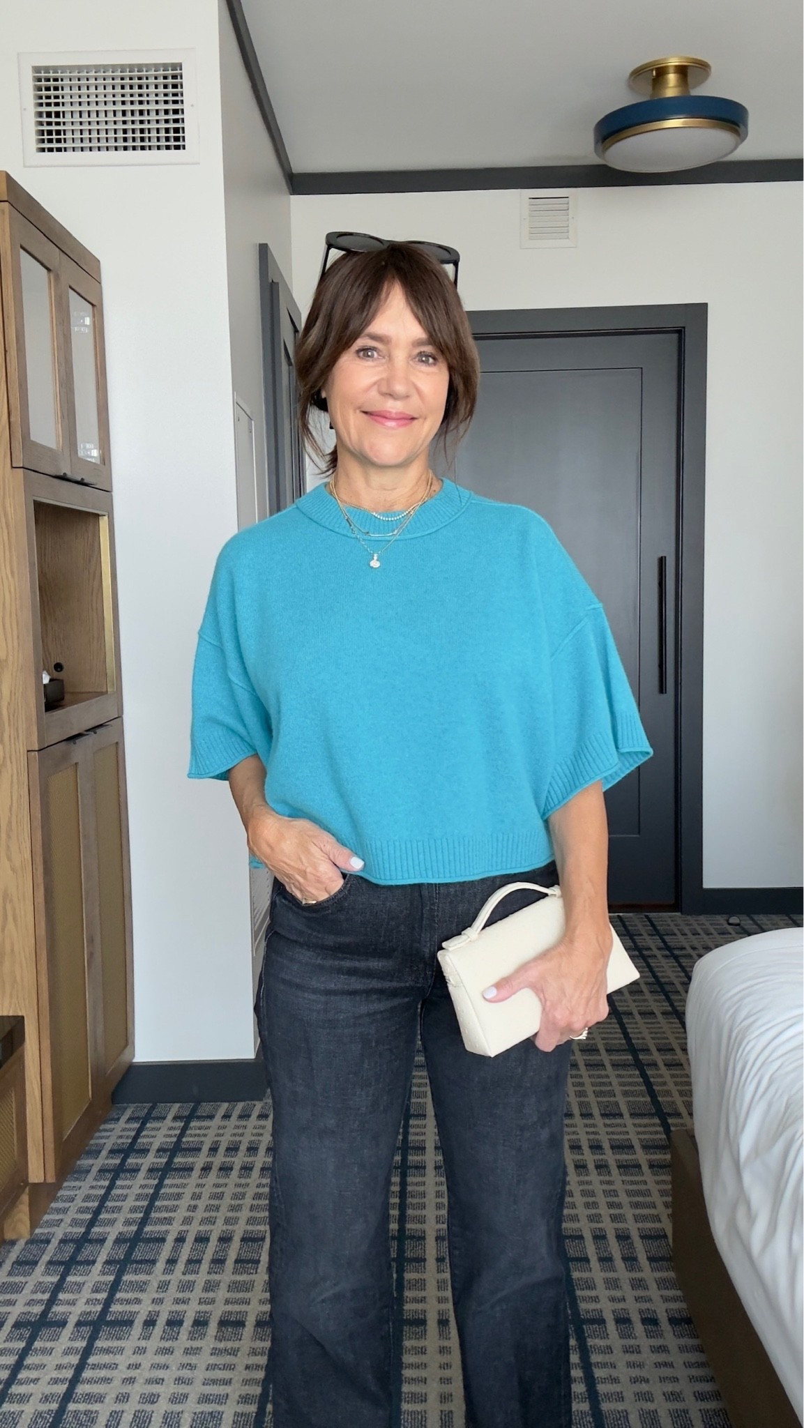 @Anthropologie has some of the prettiest cashmere sweaters? This color is so gorgeous, and the fit is so good. True to size. 

#anthropartner

#LTKootd #LTKOver40 #LTKSeasonal