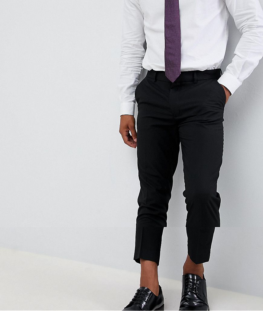 ASOS Skinny Cropped Smart Pants In Black - Black | ASOS US